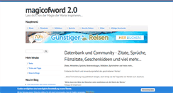 Desktop Screenshot of magicofword.com